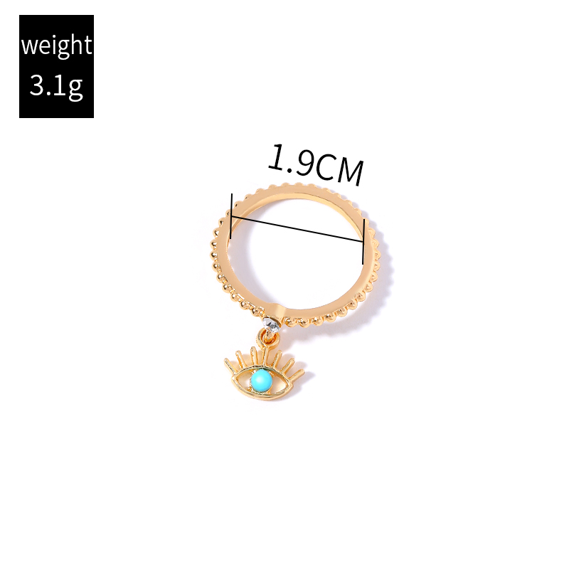 Fashion Devilu0027S Eye Alloy Plating Zircon Rings