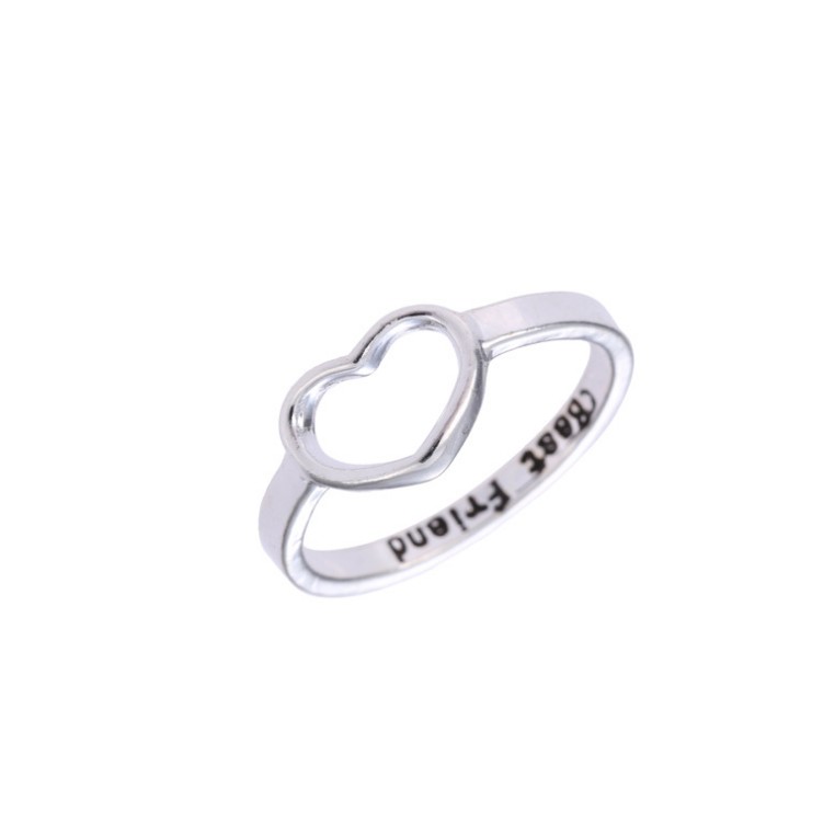 Fashion Heart Shape Alloy Hollow Out Rings 1 Piece