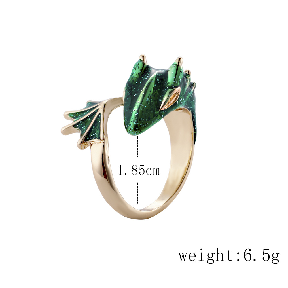 Retro Animal Alloy Enamel Open Ring 1 Piece