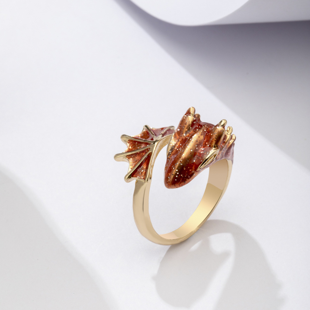 Retro Animal Alloy Enamel Open Ring 1 Piece