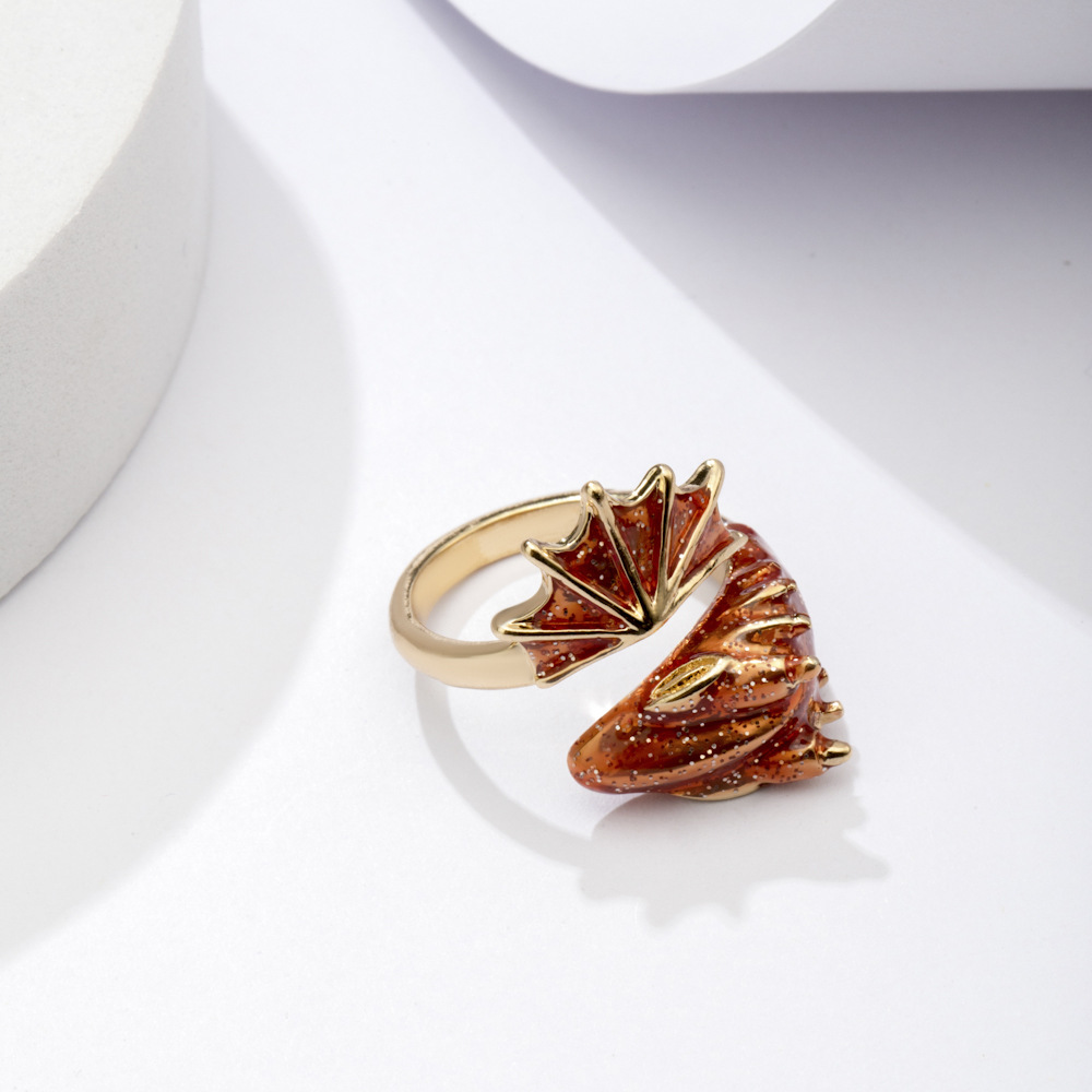 Retro Animal Alloy Enamel Open Ring 1 Piece
