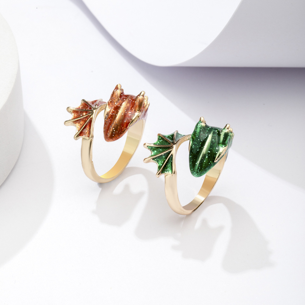 Retro Animal Alloy Enamel Open Ring 1 Piece