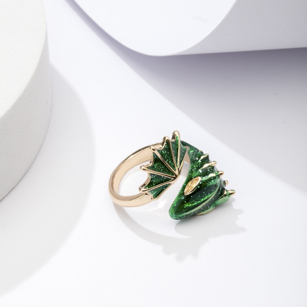 Retro Animal Alloy Enamel Open Ring 1 Piece