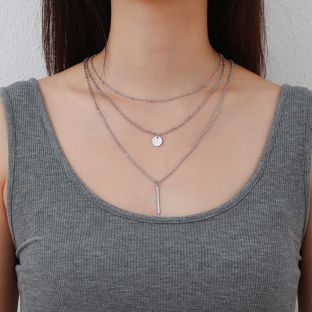 Fashion Solid Color Alloy Womenu0027S Layered Necklaces 1 Piece