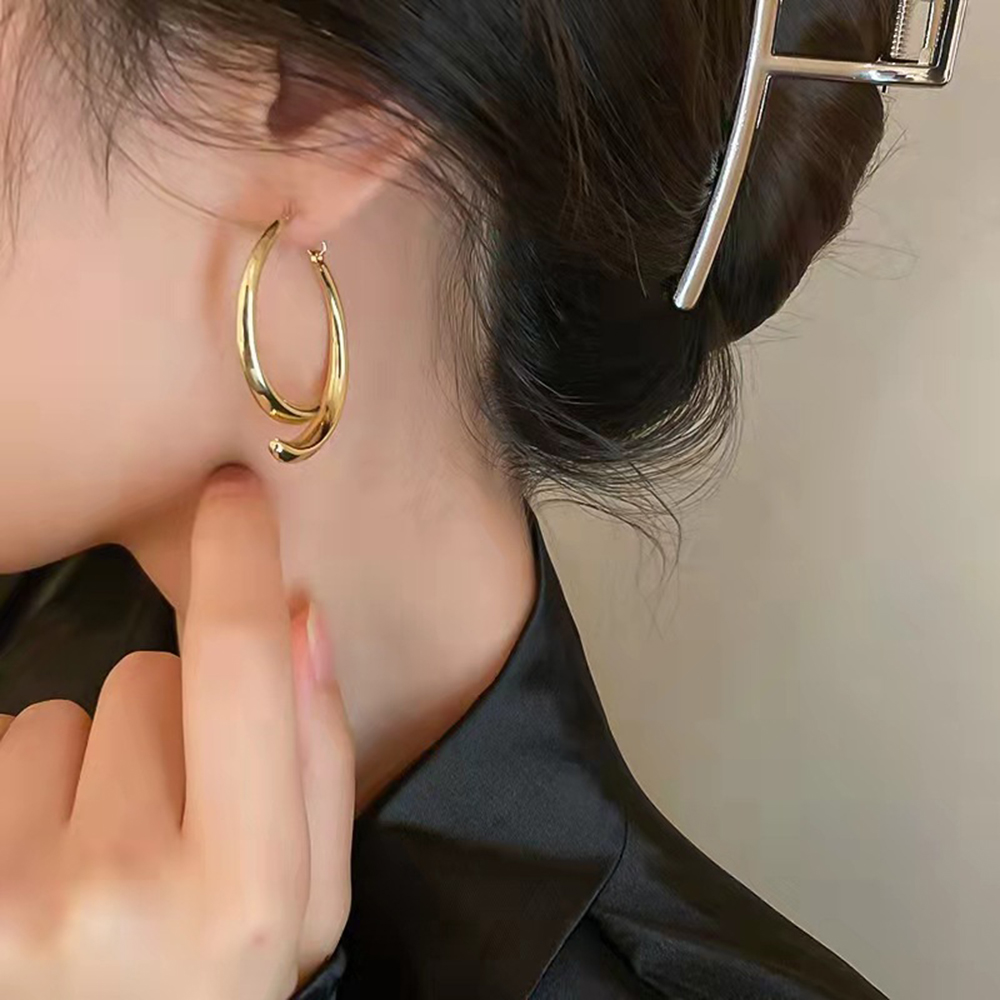Fashion Geometric Alloy Plating Drop Earrings 2 Pieces
