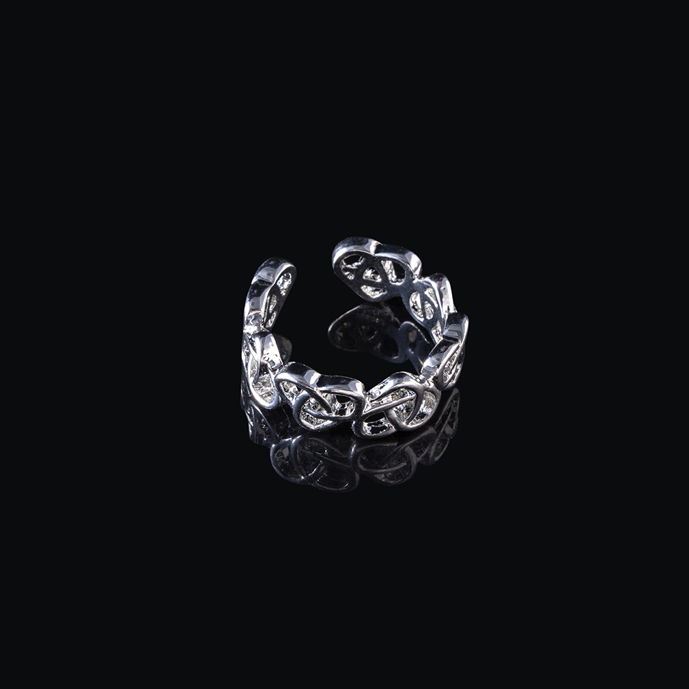 British Style Heart Shape Alloy Hollow Out Womenu0027S Open Ring 1 Piece