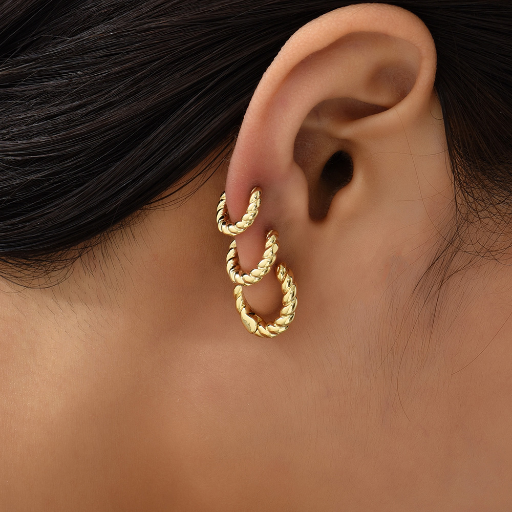 Simple Style Heart Shape Stainless Steel Earrings Plating Stainless Steel Earrings 1 Pair