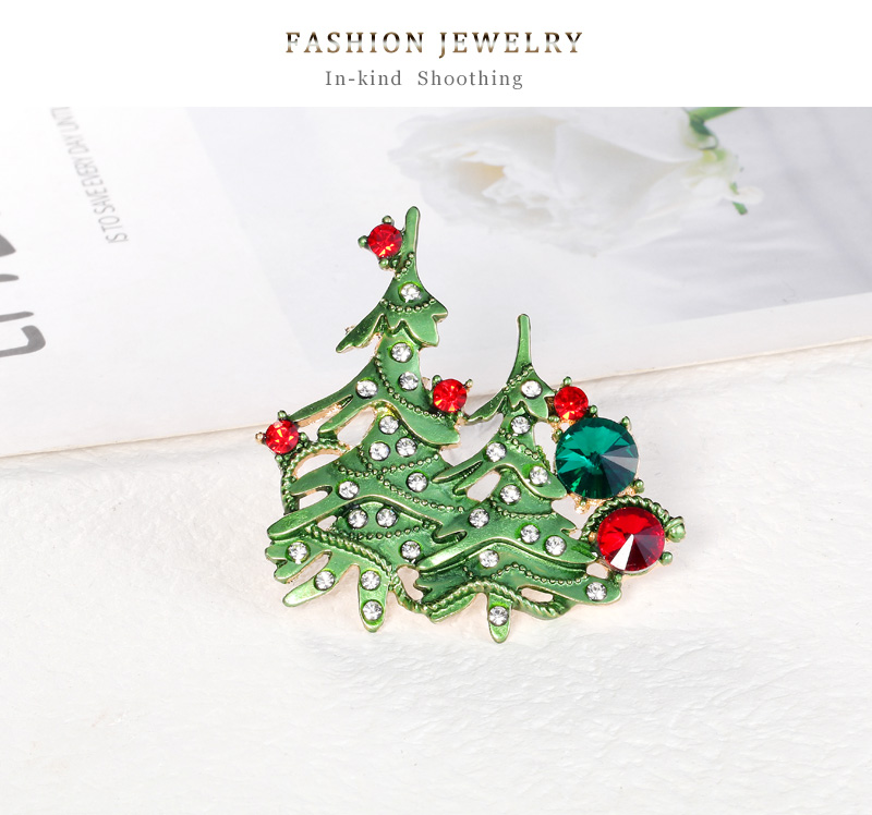 Christmas Tree Alloy Rhinestone