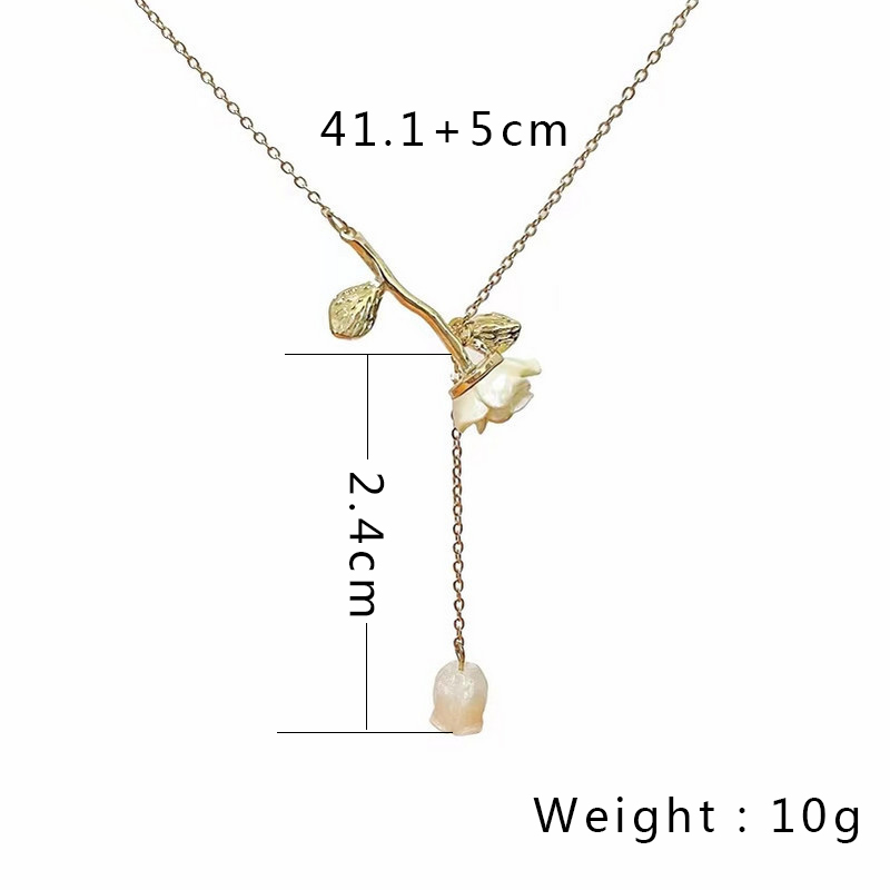 Fashion Rose Alloy Pendant Necklace 1 Piece