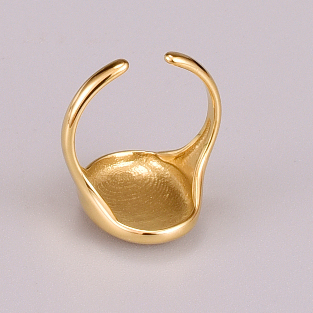 Vintage Style Geometric Titanium Steel Open Ring Plating Stainless Steel Rings