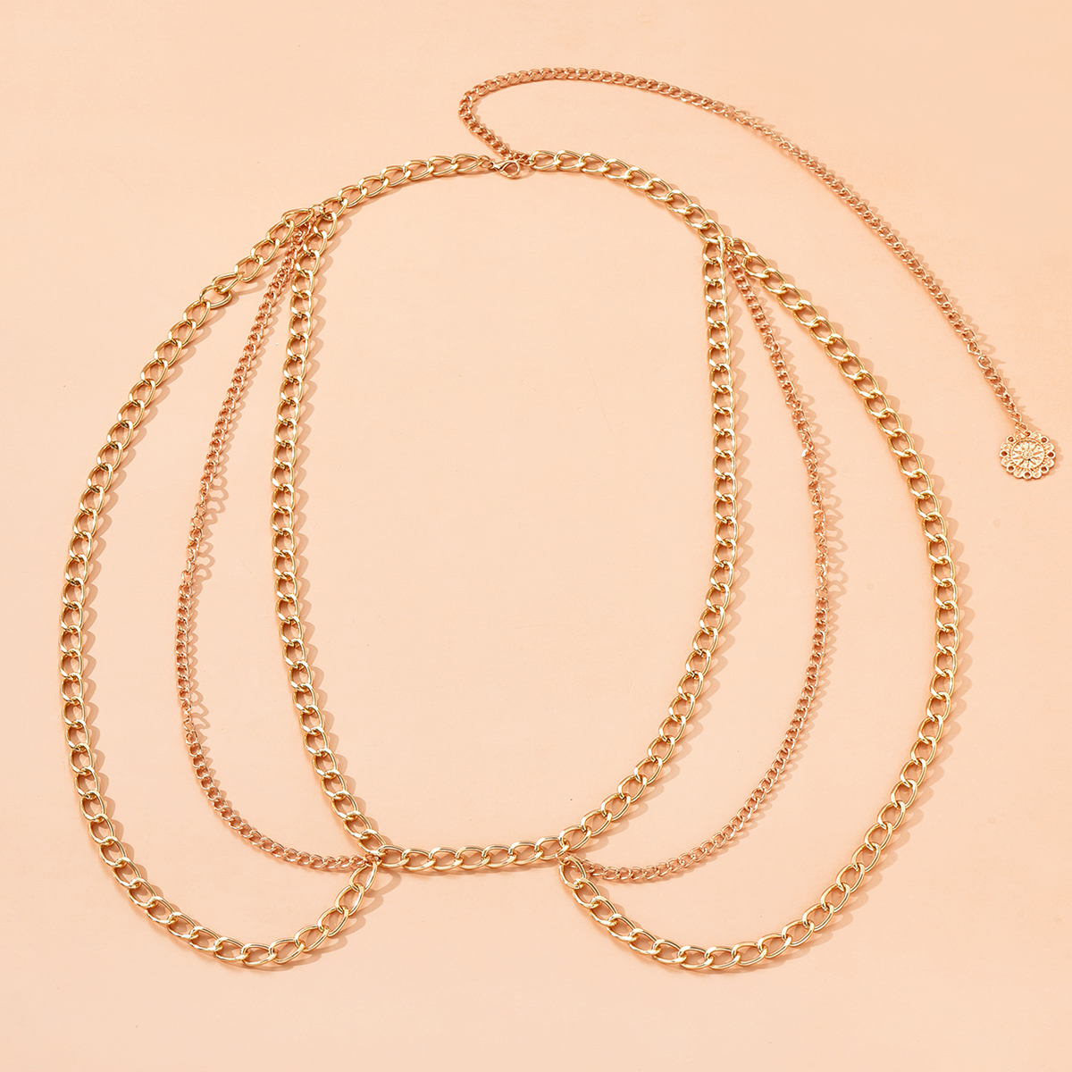 Sexy Geometric Alloy Plating Waist Chain