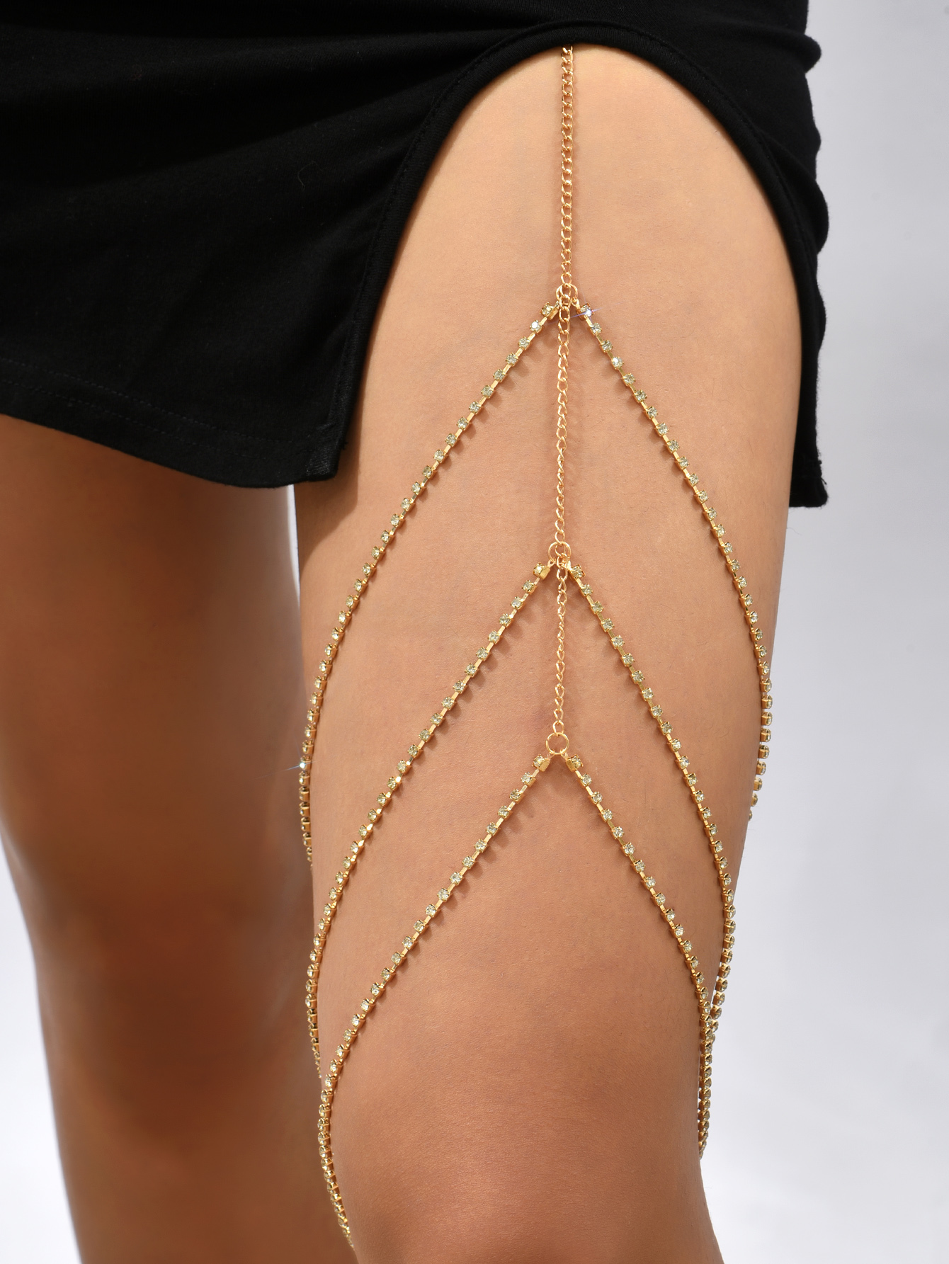 Sexy Geometric Alloy Plating Body Chain