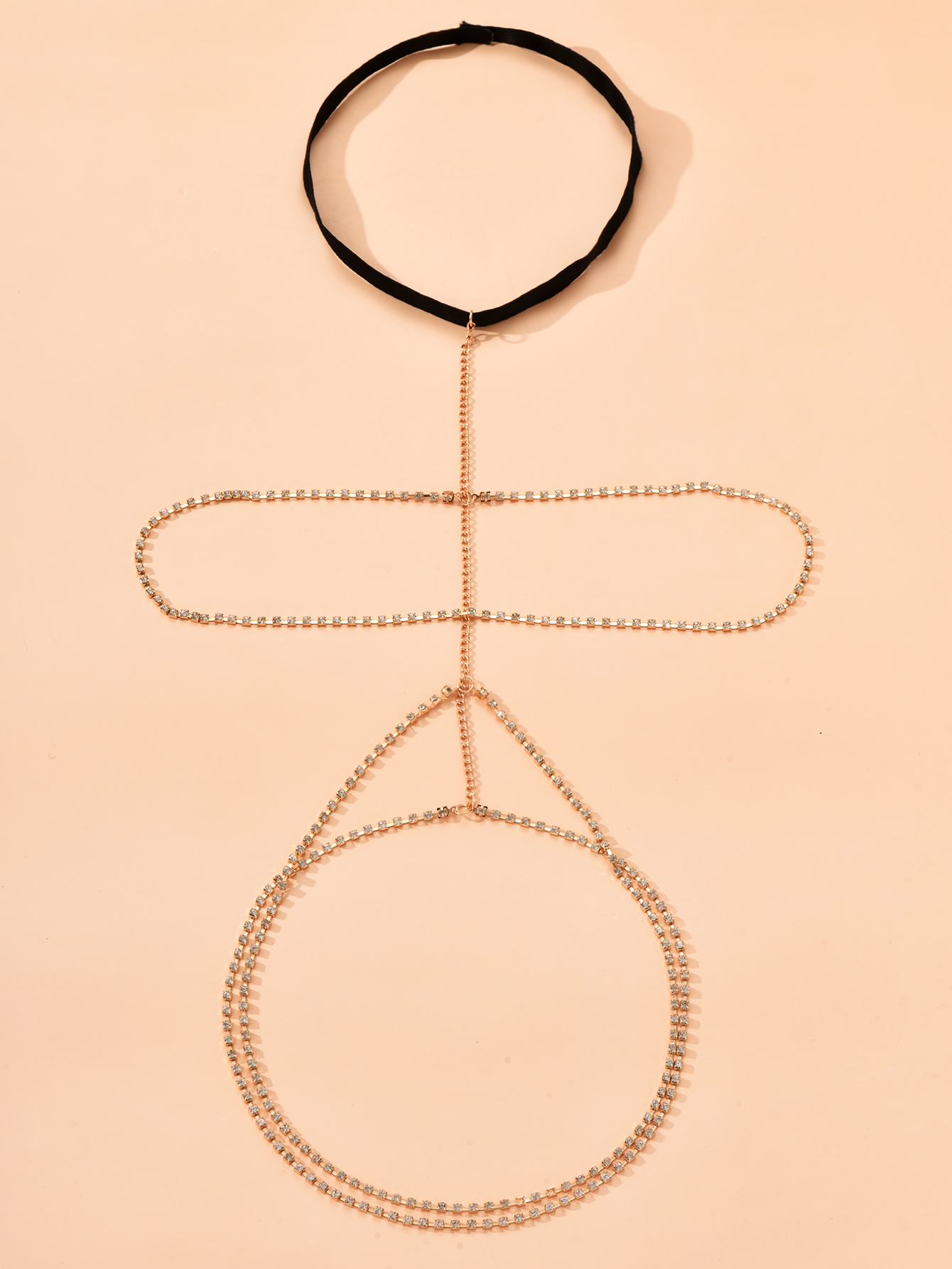 Sexy Geometric Alloy Plating Body Chain