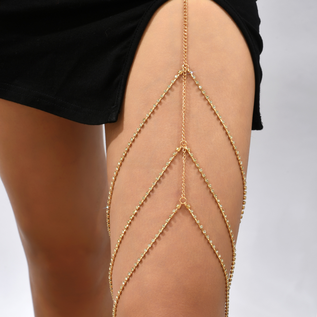 Sexy Geometric Alloy Plating Body Chain