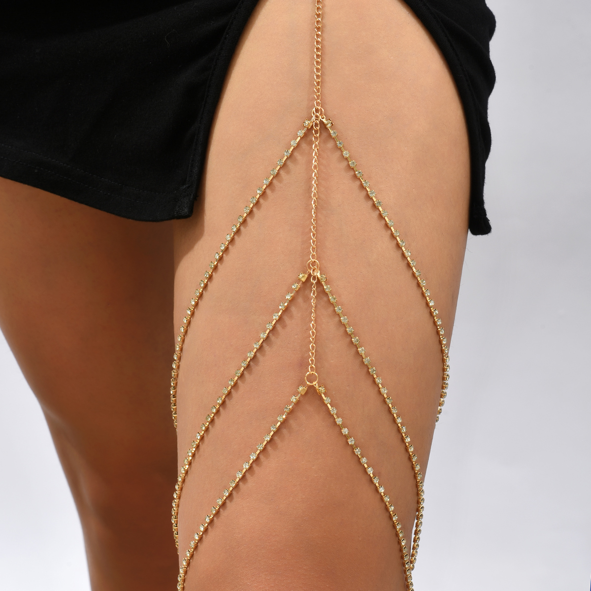 Sexy Geometric Alloy Plating Body Chain