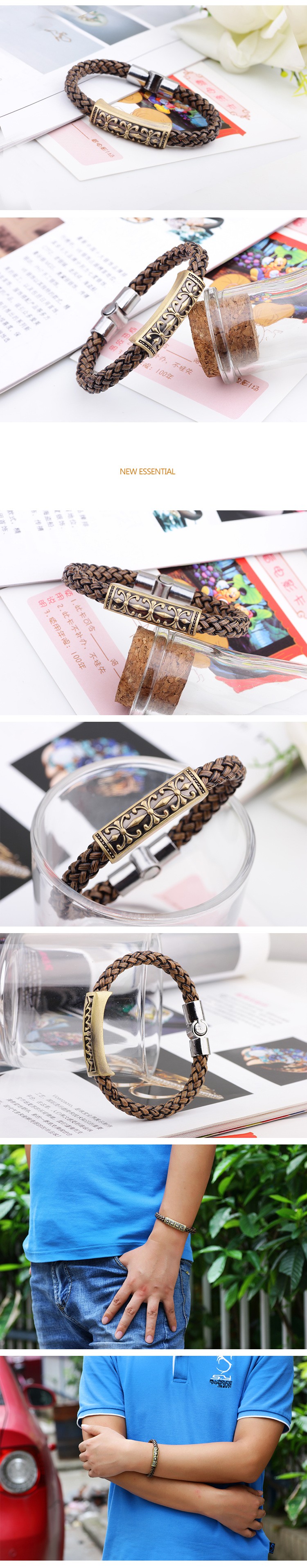 Punk Solid Color Alloy Bracelets