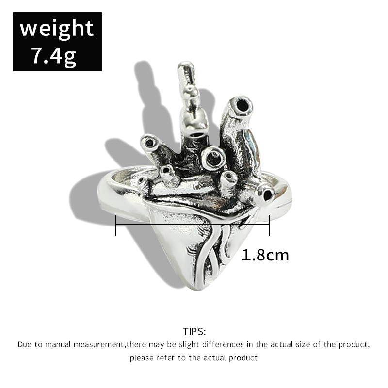 Fashion Heart Shape Alloy Plating Rings