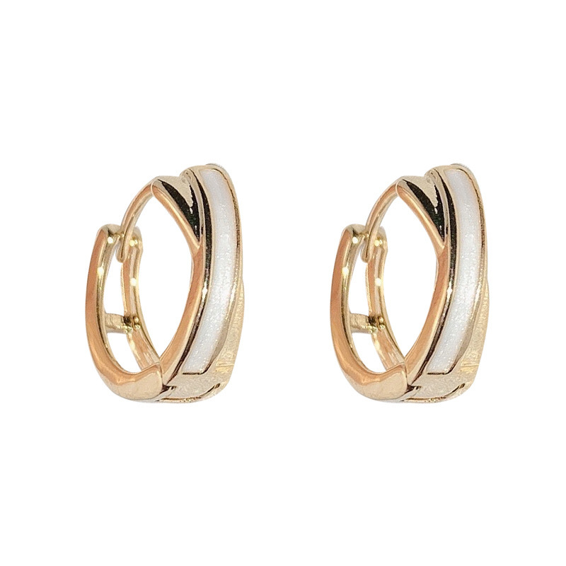 Simple Style Circle Copper Plating Hoop Earrings 1 Pair