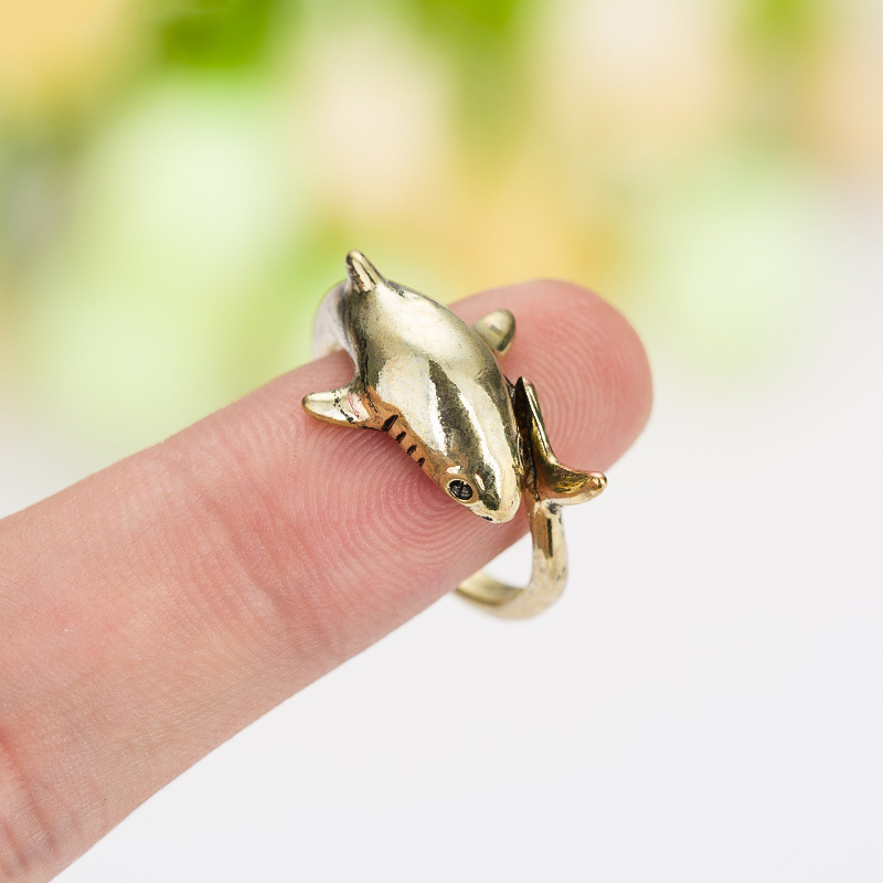 Cool Style Shark Metal Plating Open Ring 1 Piece