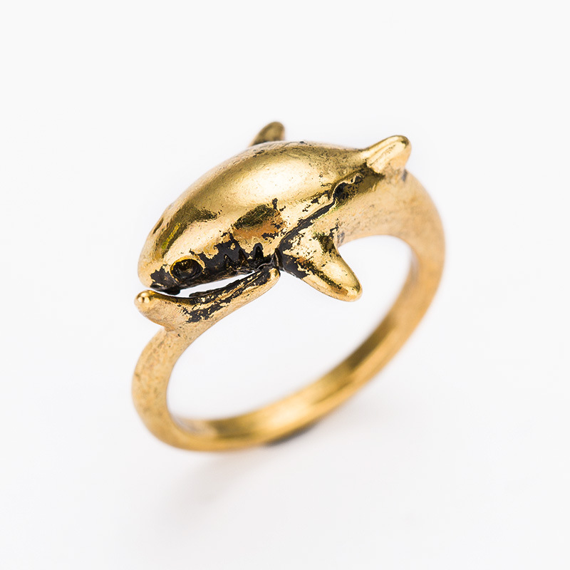 Cool Style Shark Metal Plating Open Ring 1 Piece