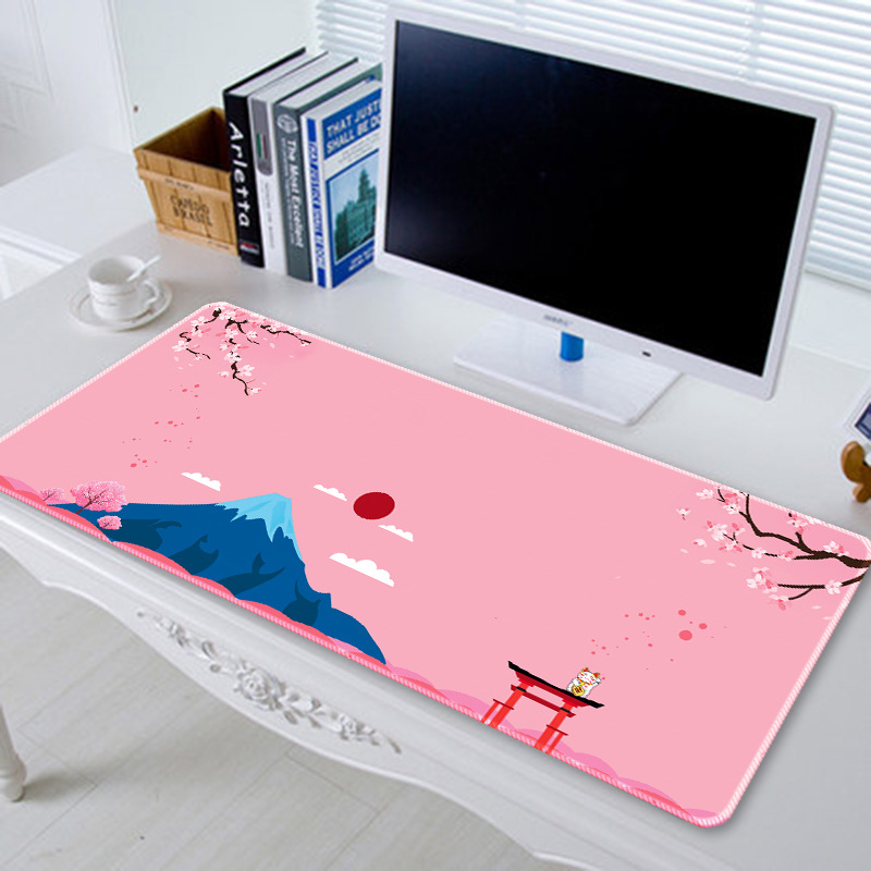 Applicable to Fuji Prunus Serrulata Pink Large Mouse Pad Anime Net Red Gaming Electronic Sports Fine