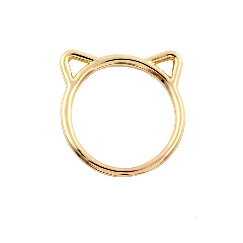 New Fashion Cat Shape Ring Ring Alloy Plating Cat Ring Wholesale