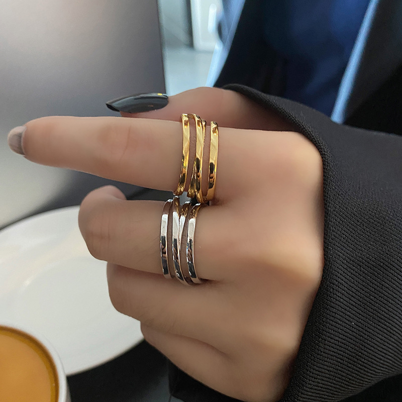 simple multi-layer cross-wound fashion index finger simple ring