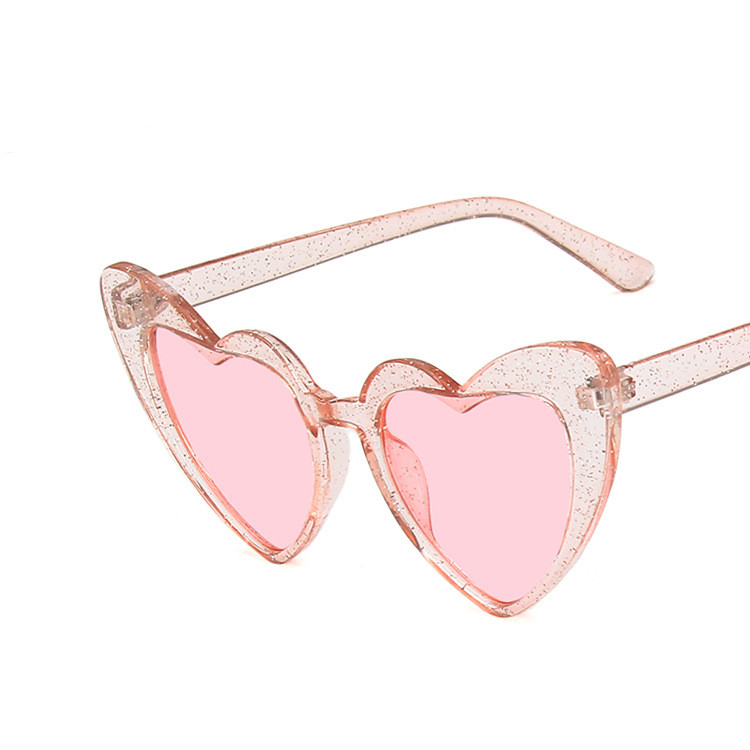 Heart-shaped Frame Sunglasses 2022 New Fashion Sunglasses Fluorescent Sunglasses