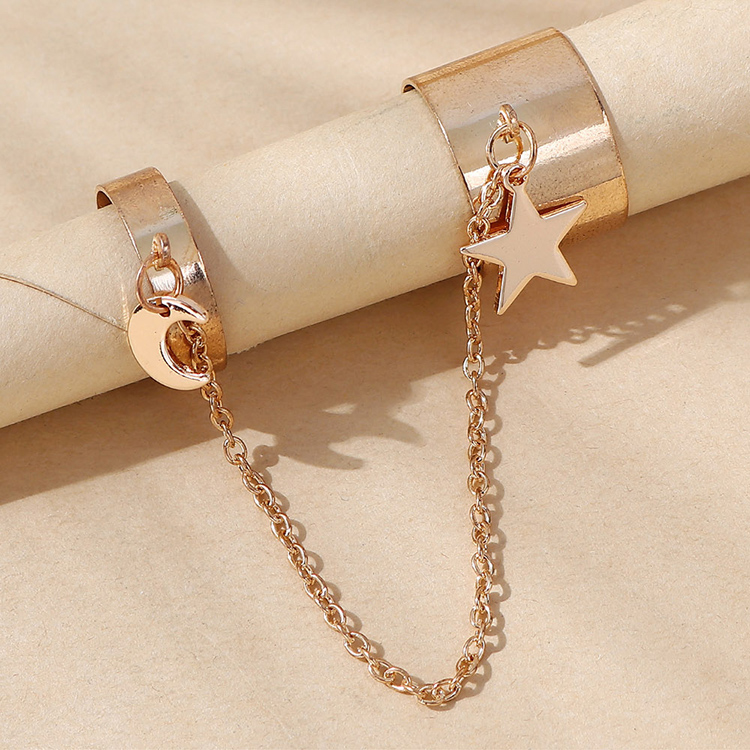 wholesale Korean star and moon alloy one-piece ring Nihaojewelry