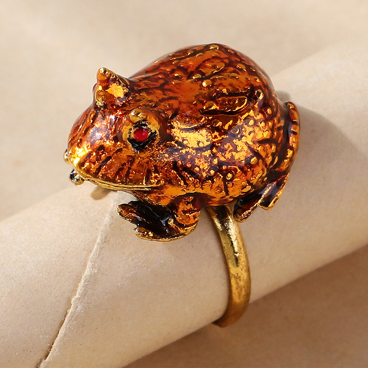 Korean creative frog alloy ring wholesale Nihaojewelry