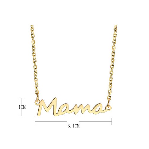 Wholesale Jewelry Simple MaMa Letter Titanium Steel Necklace Nihaojewelry