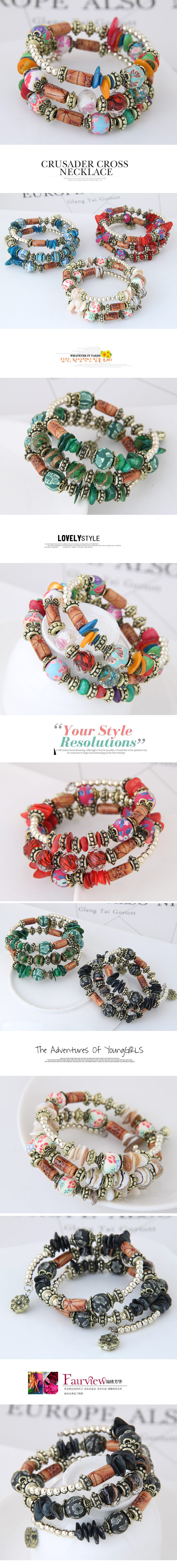 Bohemian style shell accessories mix and match multi-layer temperament bracelet